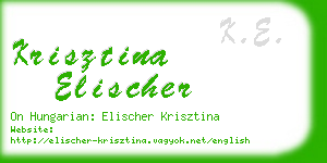 krisztina elischer business card